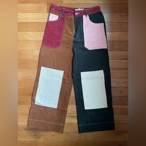 Colorblock Patchwork Pants